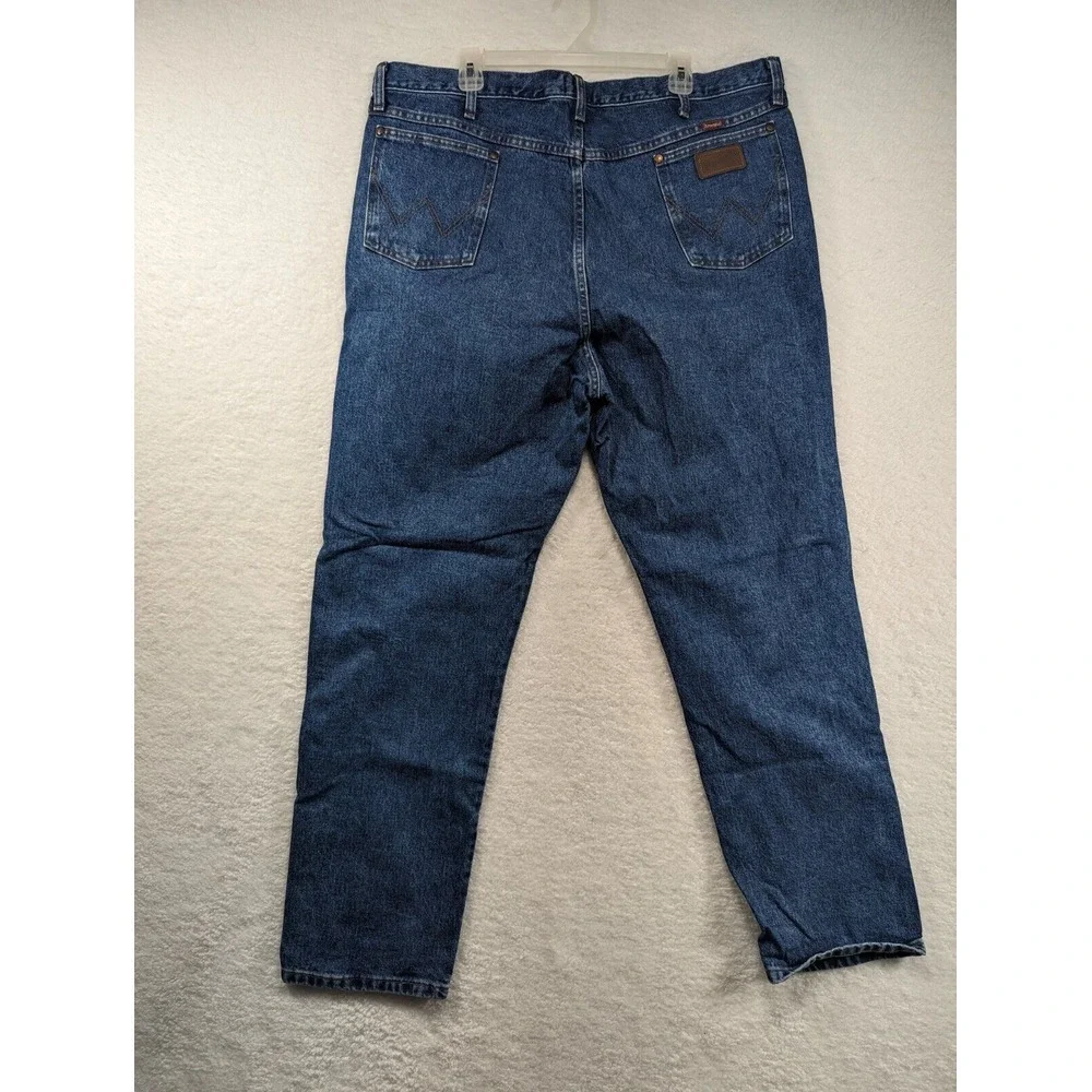 Wrangler 31 Jeans Mens‎ 42x34 Blue Denim Relaxed Cowboy Workwear 31MWZGK